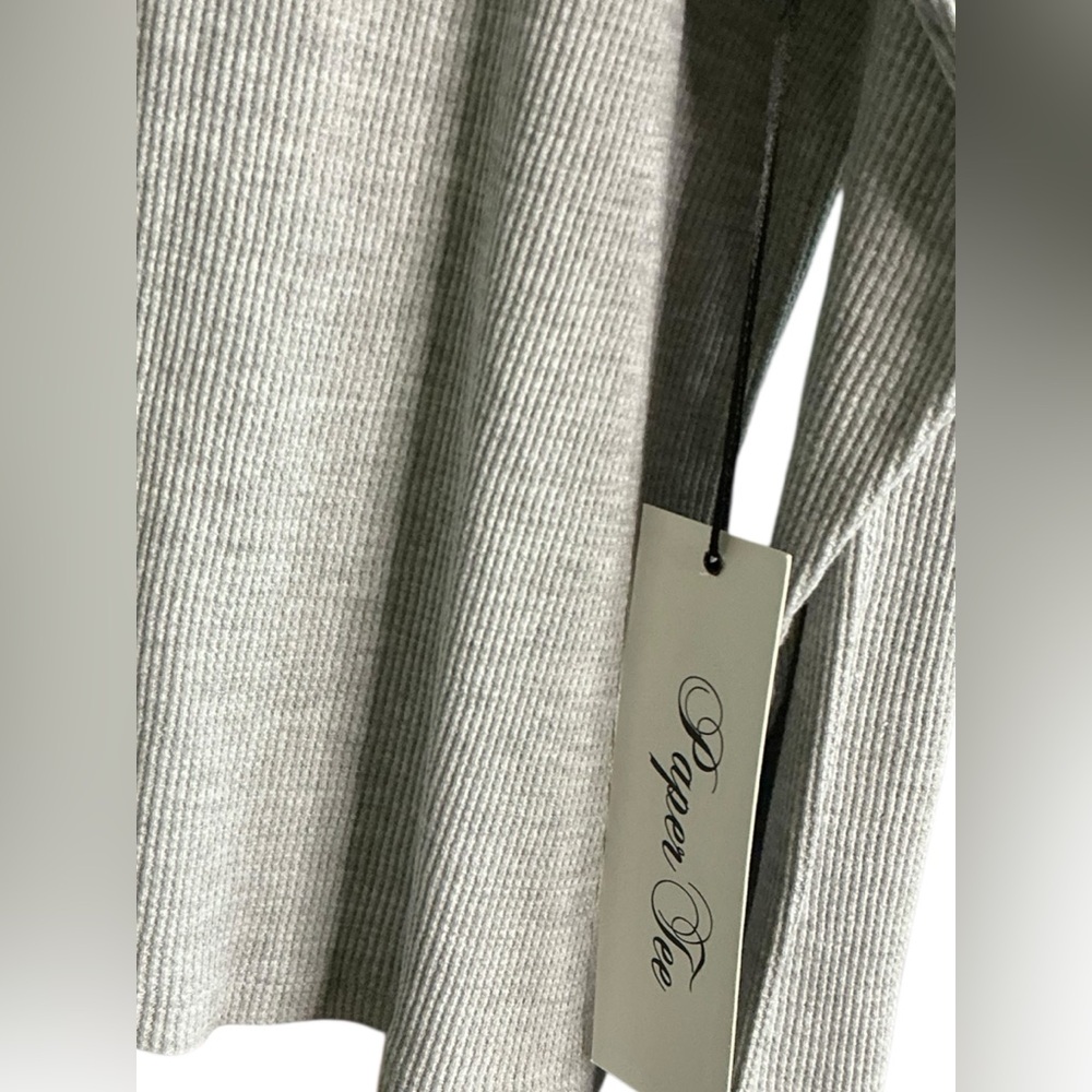 Paper Tee Light Gray Ribbed Top - Picture 6 of 8